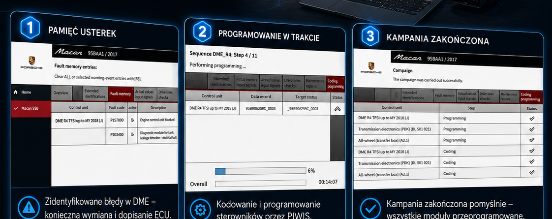 #ZdalnaDiagnostyka #CloudOBD #PorscheMacan #Porsche #PIWIS #ECU #DME #KodowanieSterowników #ProgramowanieSterowników #DiagnostykaSamochodowa #ElektronikaSamochodowa #WarsztatSamochodowy #WsparcieDlaWarsztatów