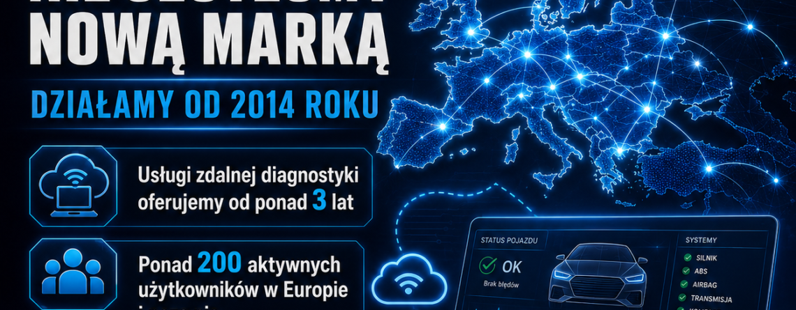 Nie jesteśmy nową marką. Działamy od 2014 roku, a zdalną diagnostykę oferujemy naszym klientom już od ponad 3 lat. Dzisiaj z naszych rozwiązań korzysta ponad 200 aktywnych użytkowników w Europie i poza nią. Pomagamy warsztatom i klientom przy diagnostyce, kodowaniu, adaptacjach i programowaniu sterowników. Auto zostaje na miejscu, a my łączymy się zdalnie i pomagamy rozwiązać problem krok po kroku. To nie jest pomysł z wczoraj — to usługa, którą rozwijamy od lat i z której na co dzień korzystają realni użytkownicy. Masz trudny przypadek? Odezwij się. zdalnadiagnostyka.pl